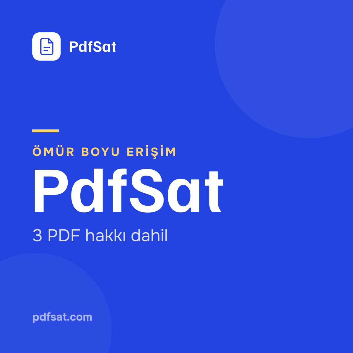 PdfSat ömür boyu erişim