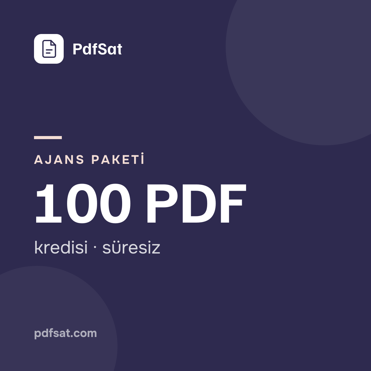 100 PDF kredisi