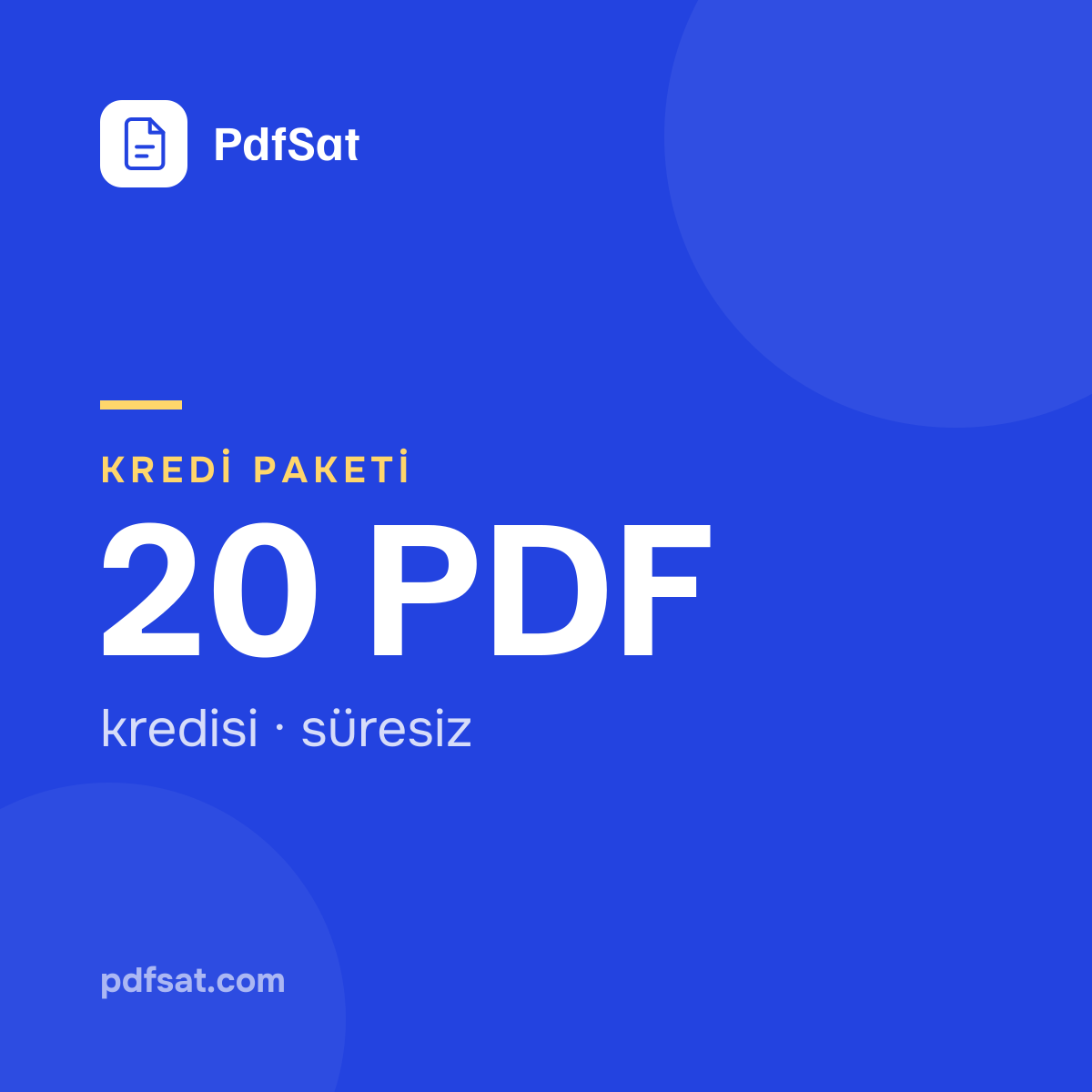 20 PDF kredisi